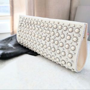 Gorgeous Pearl and Rhinestone bridal clutch